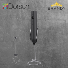 Dorsch F-35 Milk Frother Handheld Rechargeable 3-Speed Black