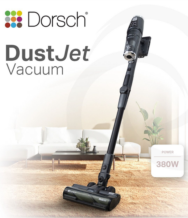 Dorsch DustJet DH-07010 Cordless Stick Vacuum 380W 25.9V with Stand