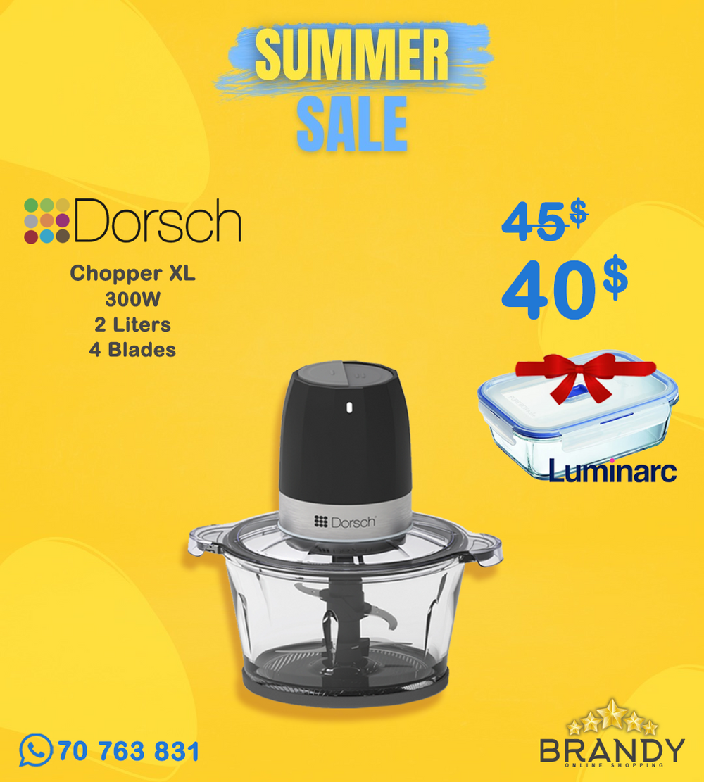 Dorsch Chopper 2L CP-92 + Free Luminarc Glass Containers