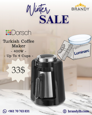 Turkish Coffee Maker DH-07510, 4 Cup Capacity + Free Luminarc Oven Roaster