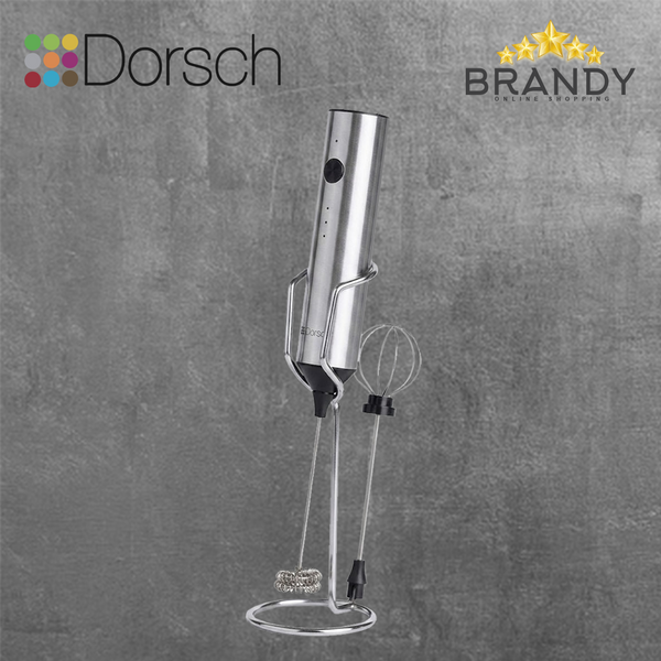 Dorsch F-70 Milk Frother Handheld Rechargeable 3-Speed Stainless