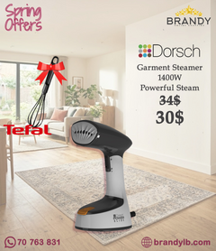 Dorsch PowerGlide GS-200 Garment Steamer 1240–1470W Fabric Brush + Free Tefal Whisk