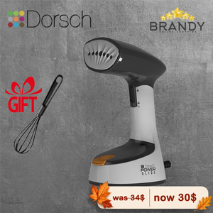 Dorsch PowerGlide GS-200 Garment Steamer 1240–1470W Fabric Brush with Free Tefal Whisk