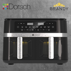 Dorsch AF-820 Dual Air Fryer 11L (2×5.5L) Digital Dual Drawer Black