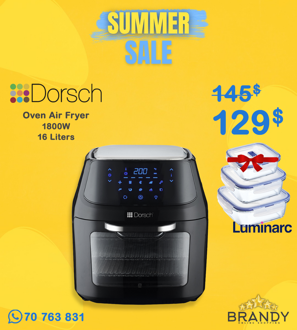 Dorsch AF-100 Oven Air Fryer 16L Digital Touch 10 Programs Black