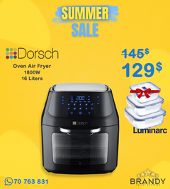 Dorsch AF-100 Oven Air Fryer 16L Digital Touch 10 Programs Black