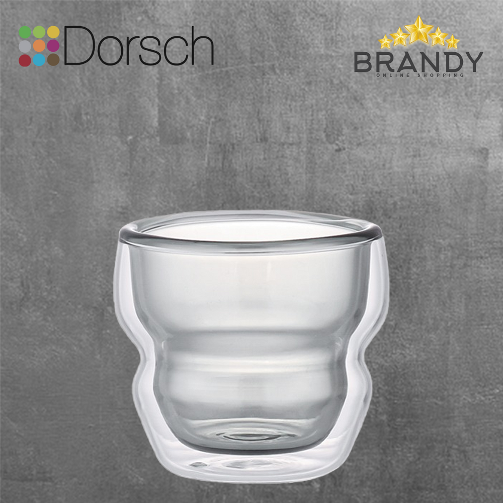 Dorsch Pure Twist Glass Coffee Cup Set 4pcs - 100ml Double Glass