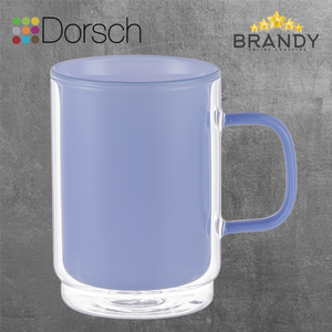Dorsch Jade Blue Glass Mug 350ml - Double Glass