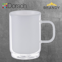 Dorsch Jade White Glass Mug 350ml - Double Glass