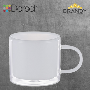 Dorsch Jade White Glass Mug 240ml - Double Glass
