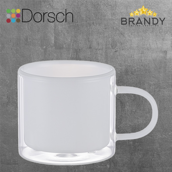 Dorsch Jade White Glass Mug 240ml - Double Glass