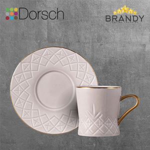Dorsch Regency Creme Coffee Cups Set 6pc Porcelain 90ml-1