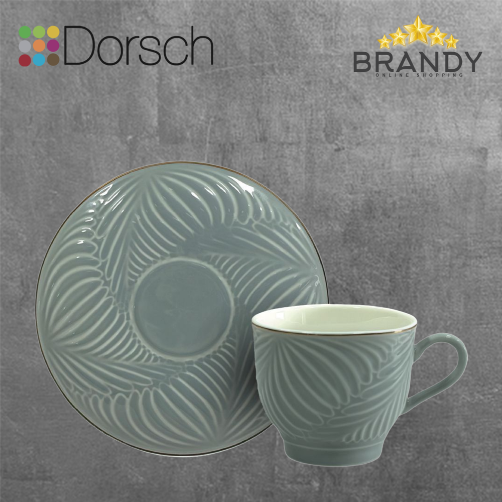 Dorsch Dune Coffee Cups Set 6pcs Porcelain 90ml with Saucers-1