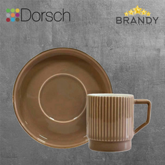 Dorsch Chateau-Brown Coffee Cups Set 6pc Porcelain 90ml-1