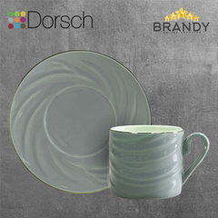 Dorsch Nova Jade Coffee Cups Set 6pcs Porcelain 90ml with Saucers-1