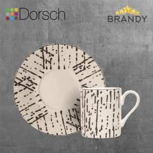 Dorsch Samba Oak Beige Coffee Cups Set 6pcs Porcelain 90ml-1