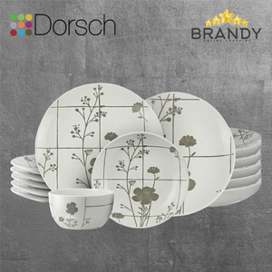 Dorsch Grey Beige Stoneware Dinner Set 24pcs-1