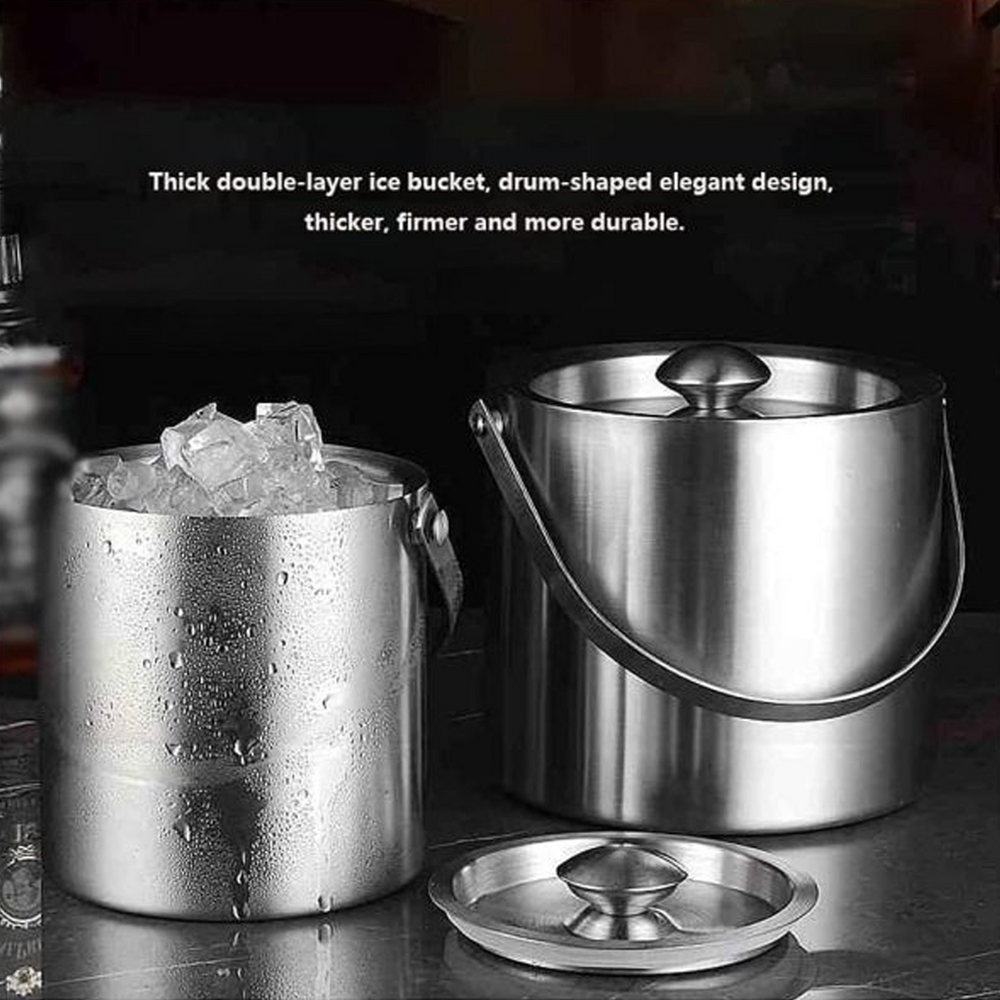 Danny Home Double Walled Stainless Steel Ice Bucket - 2 Sizes-1