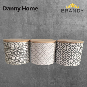 Danny Home Set 3 Porcelain Jars 10x7.5cm T05-24-1