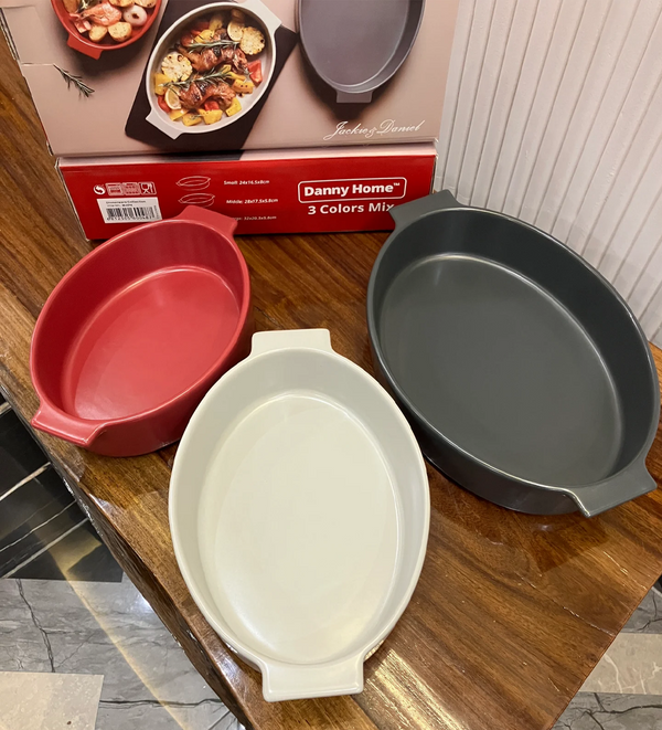 Danny Home Set 3 Oven Dishes Set Colored W-KP4-2