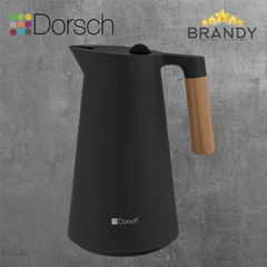 Dorsch Vacuum Jug 1L Double-Wall Insulated Thermos Black