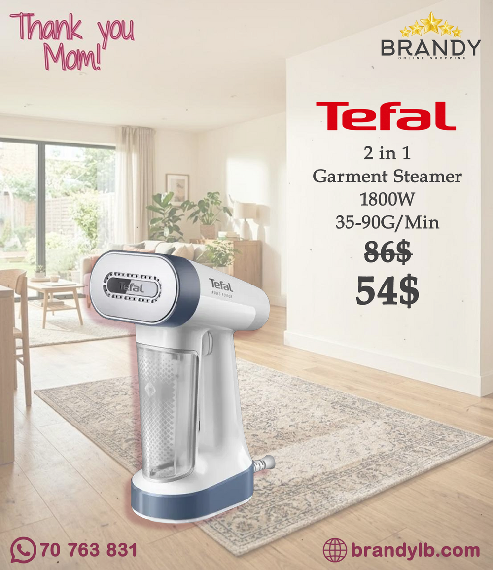Tefal Pure Force DT8722E0 2-in-1 Handheld Steamer & Iron 1800W