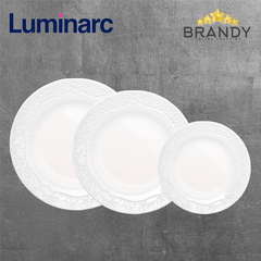 Luminarc Danbury White 18-Piece Opal Glass Dinner Set