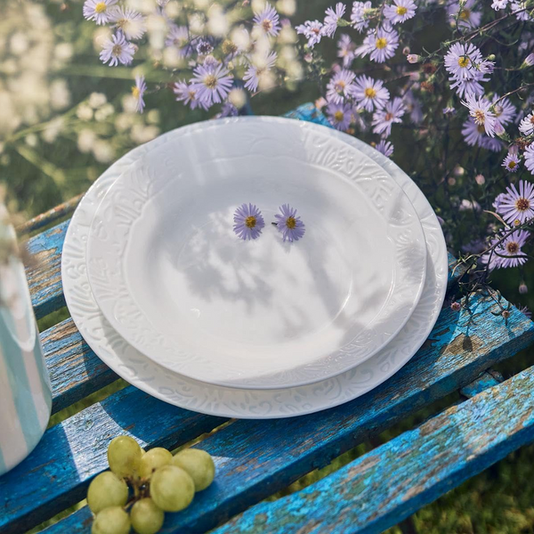 Luminarc Danbury White 18-Piece Opal Glass Dinner Set