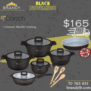 Lifetime Granite Cookware Set 8pcs + Free Tray 32cm