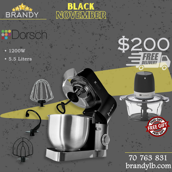 Stand Mixer 5.5L DH-07100 + Free Dorsch Chopper