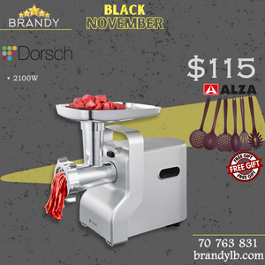 Meat Grinder DH-07250 Powerful Electric Mincer with Slicer and Sausage Maker + Free Alza Tools Set