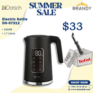 Kettle 1.7L EK-22 with LED Screen & Temperature Control + Free Tefal Peeler