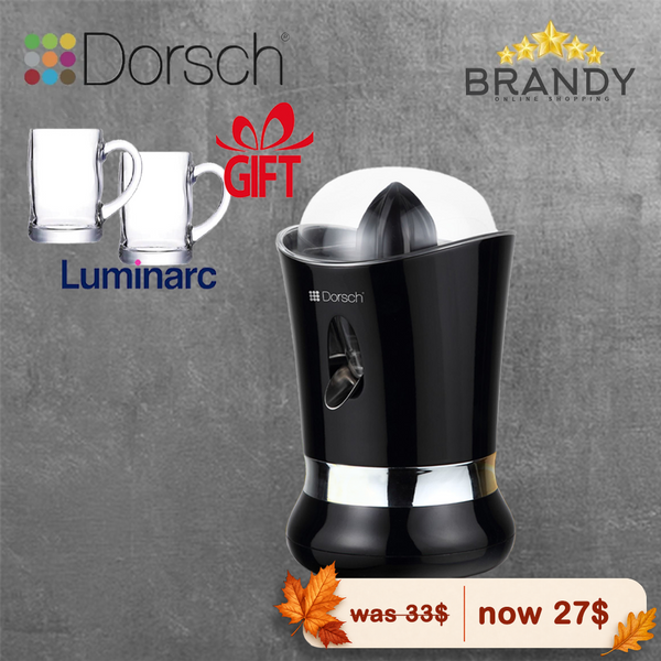 Dorsch DH-07413 Citrus Juicer 85W + Free Luminarc Mugs