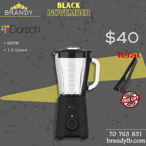 Glass Blender 1.5L SB-150 with Variable Speed + Free Tefal Tongs