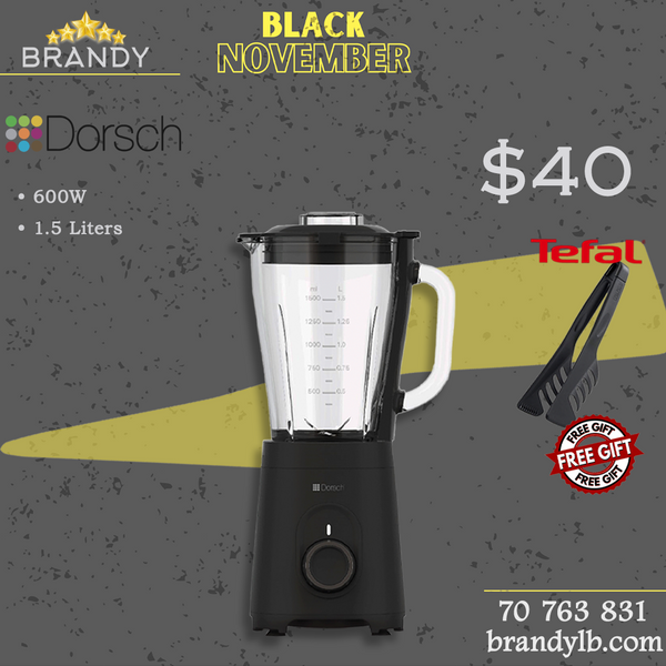 Glass Blender 1.5L SB-150 with Variable Speed + Free Tefal Tongs