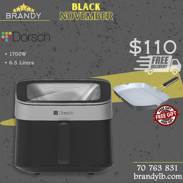 Air Fryer Digital Top View XXL 6.5L AF250 + Free Grill 34cm