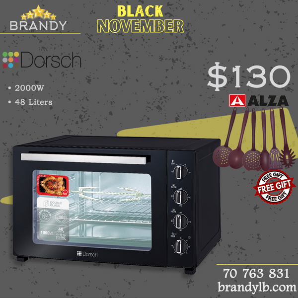Electric Oven 48L with Timer and Inside Light + Free Alza Tools Set