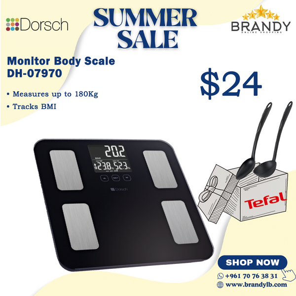 Body Monitor Scale BM-103 + Free 2 Tefal Utensils