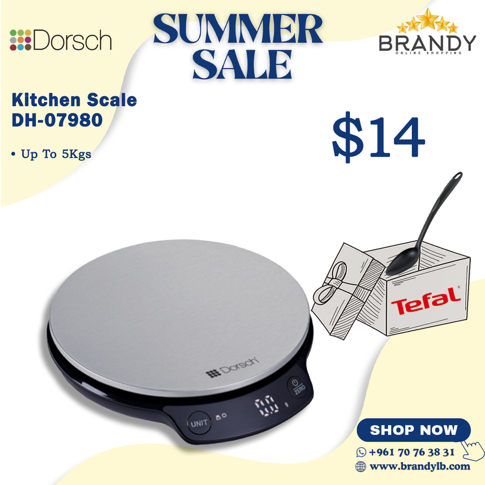 Digital Kitchen Scale KS-201 + Free Tefal Spoon