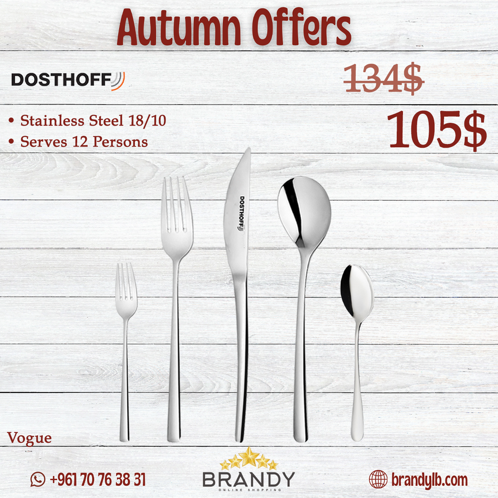 Vogue Cutlery Set 72pcs Stainless Steel