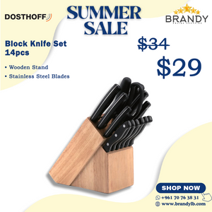 Knife Set 14pcs with Wooden Stand