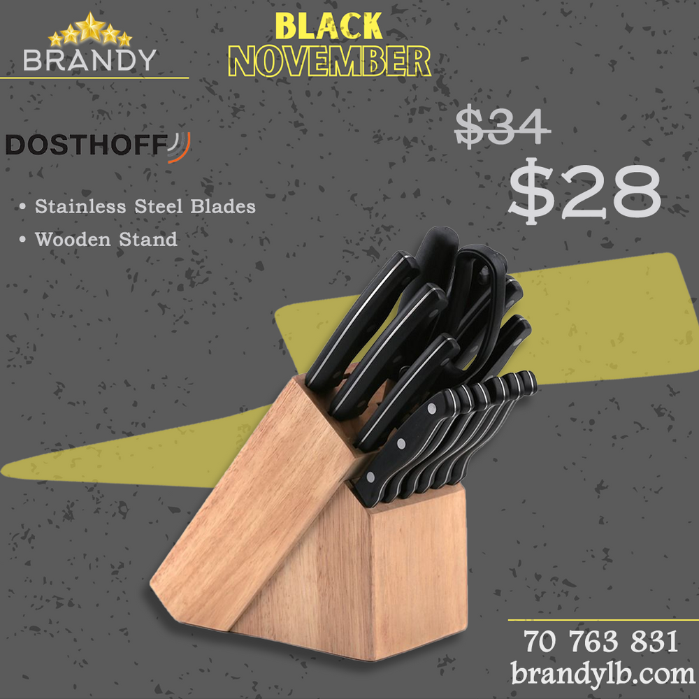 Knife Set 14pcs with Wooden Stand
