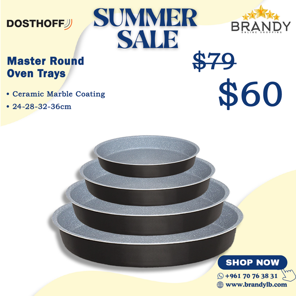 Granite Round Oven Tray Set 4pcs