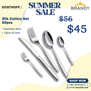 Silk Cutlery Set 60pcs Stainless Steel