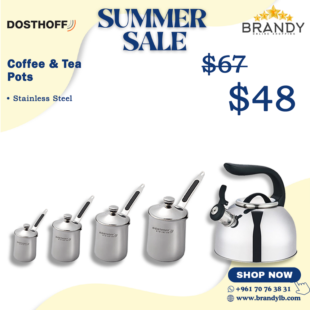 Dosthoff Stainless Steel Set 4 Coffee Pots & 1 Tea Pot