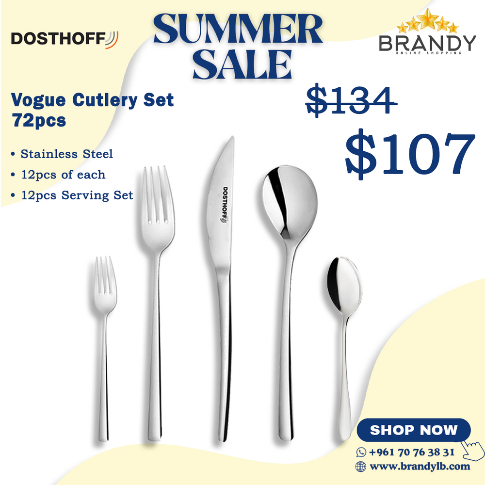 Vogue Cutlery Set 72pcs Stainless Steel