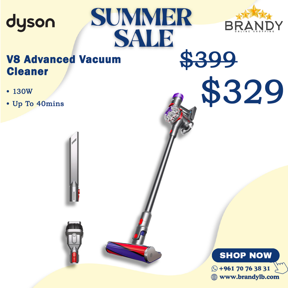 Cordless Stick Vacuum V8 Advanced with LCD Screen & LED Lighting