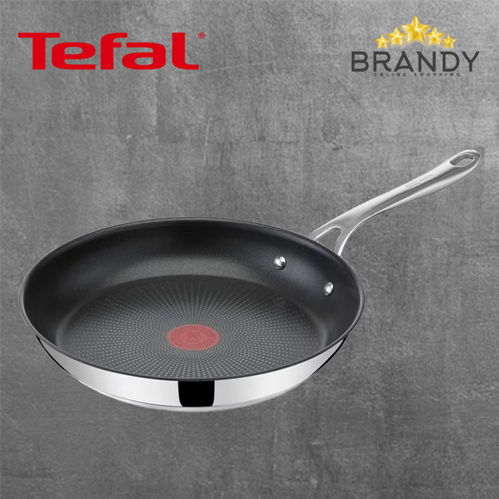 Tefal Direct Induction Frypan 24cm Non-Stick Stainless Steel Exterior
