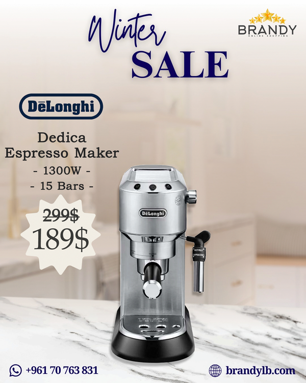 Dedica Espresso Coffee Maker Silver EC685M