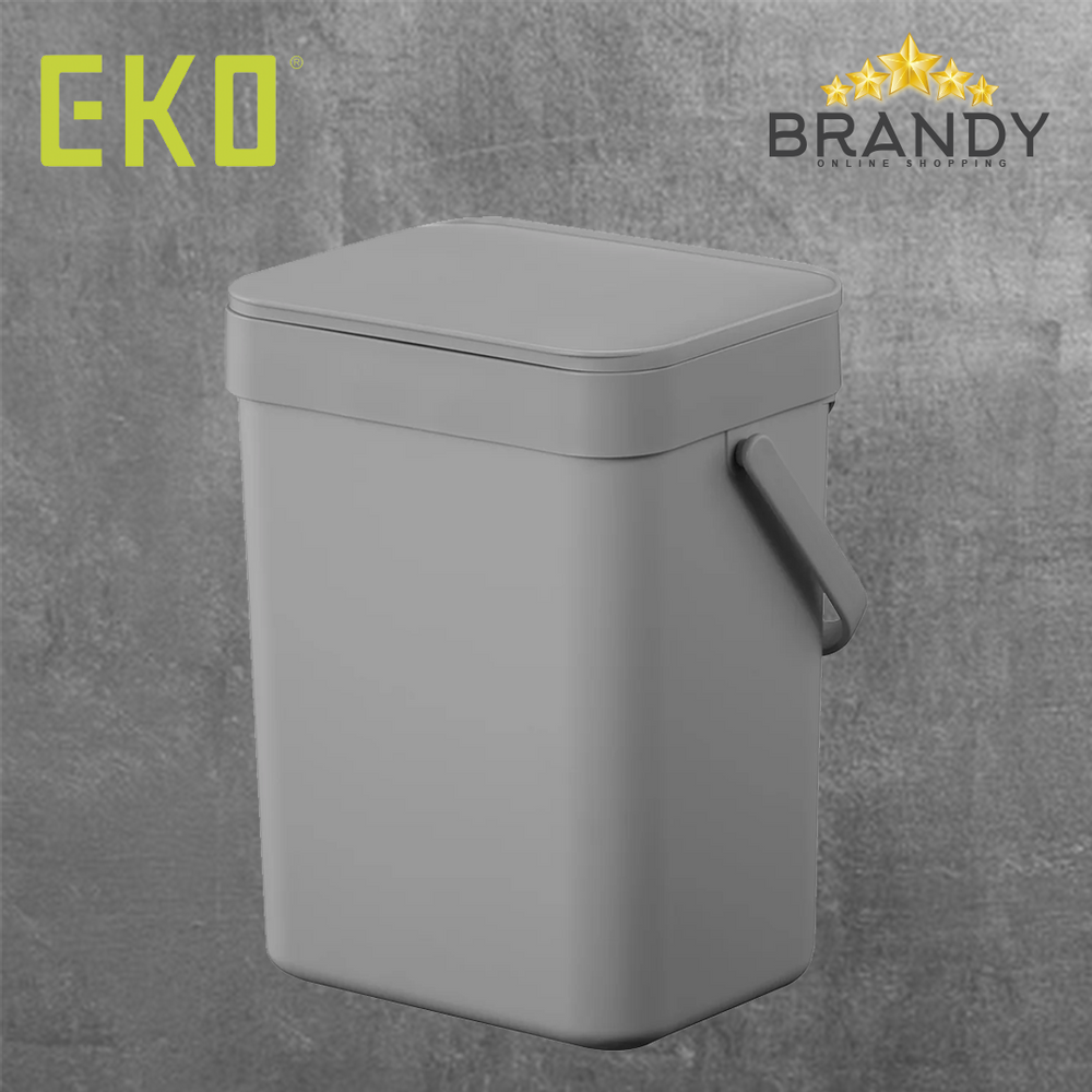 EKO Puro Plus Plastic In-cabinet Bin Grey 10L EK6028P-10L-GR